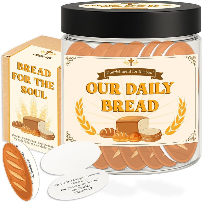 Musemory Our Daily Bread Bible Verse Jar, Bible Jar, Christian Gifts for Women, Inspirational Scriptures for Women, Daughters, Bible Accessories, Christian Gift for Young Men or Teen - Image 1